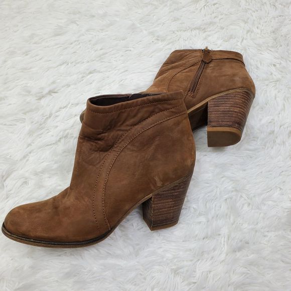 Franco Sarto Disco Leather Heeled Booties - Picture 1 of 7